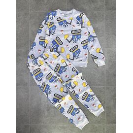 Піжама дитяча тепла на хлопчика M600 l.grey р.9-12 "MMZ" недорого оптом від прямого постачальника