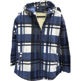 Фотография Рубашка тёплая женская S485 blue р.52-58 "Shoptime" недорого оптом от прямого поставщика