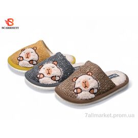 Фотография Тапки детские домашние зима K1720 mix (24 пар р.30-35) "SCARRHETT" недорого оптом от прямого поставщика