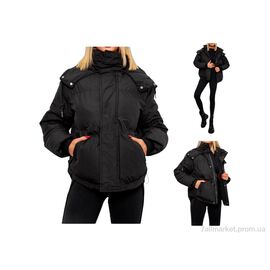 Куртка жіноча Зима 983 чорний (6 шт. р.сіткаS-L) "Massmag" недорого оптом від прямого постачальника
