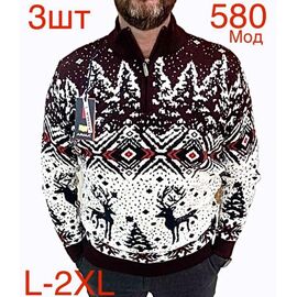 Светр чоловічий ND331-580 wine р.L-2XL "EMRE" недорого оптом від прямого постачальника