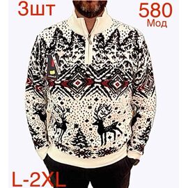 Светр чоловічий ND332-580 white р.L-2XL "EMRE" недорого оптом від прямого постачальника