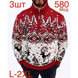 Светр чоловічий ND333-580 red р.L-2XL "EMRE" недорого оптом від прямого постачальника