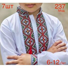 Вишиванка дитяча на хлопчика ND376-237 white р.6-12 "EMRE" недорого оптом від прямого постачальника