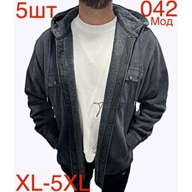 Сорочка чоловіча тепла ND416-042 grey р.XL-5XL "EMRE" недорого оптом від прямого постачальника