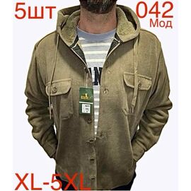 Сорочка чоловіча тепла ND417-042 khaki р.XL-5XL "EMRE" недорого оптом від прямого постачальника