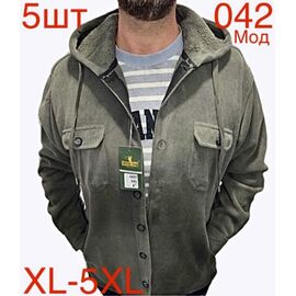 Сорочка чоловіча тепла ND419-042 grey р.XL-5XL "EMRE" недорого оптом від прямого постачальника