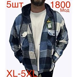 Сорочка чоловіча тепла ND422-1800 blue р.XL-5XL "EMRE" недорого оптом від прямого постачальника