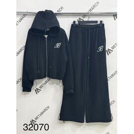 Фотография Костюм спортивный женский 32070 black р.S-L "Met&March" недорого оптом от прямого поставщика