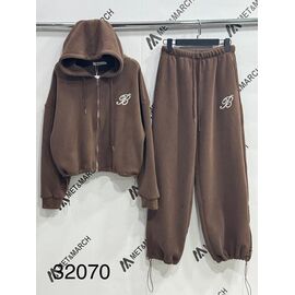 Костюм спортивний жіночий 32070 brown р.S-L "Met&March" недорого оптом від прямого постачальника