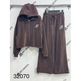 Костюм спортивний жіночий 32070 d.brown р.S-L "Met&March" недорого оптом від прямого постачальника