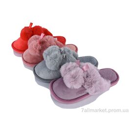 Тапки жіночі для будинку Зима H2529 mix (12 пар р.36-41) "Optstok" недорого оптом від прямого постачальника