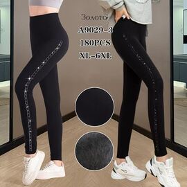 Лосини жіночі теплі A9029-3 black р.44-54 "Hoan" недорого оптом від прямого постачальника