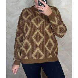 Светр жіночий 25409 brown р.48-54 "PULSE" недорого оптом від прямого постачальника