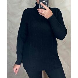 Светр жіночий 25417 black р.46-50 "PULSE" недорого оптом від прямого постачальника