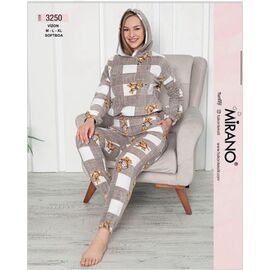 Піжама тепла жіноча 3250 beige р.M-XL "DONELLA" недорого оптом від прямого постачальника