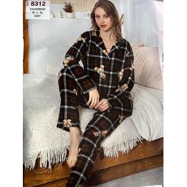 Піжама тепла жіноча 8312 brown р.M-XL "DONELLA" недорого оптом від прямого постачальника