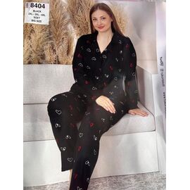 Піжама тепла жіноча 8404 black р.2XL-4XL "DONELLA" недорого оптом від прямого постачальника