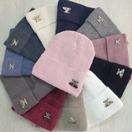 Шапка зимова жіноча CN1691 mix р.56-60 "SELFI" недорого оптом від прямого постачальника