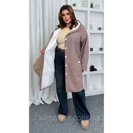 Кардиган-пальто жіночий вельчає на хутрі 46-60 "LADA" недорого від прямого постачальника