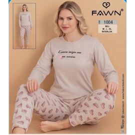 Піжама жіноча 1004 beige р.46-50 "HOME STYLE" недорого оптом від прямого постачальника