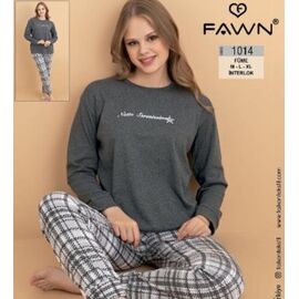 Піжама жіноча 1014 grey р.46-50 "HOME STYLE" недорого оптом від прямого постачальника
