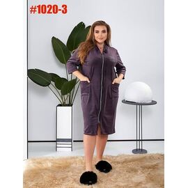 Халат жіночий 1020-3 d.grey р.50-64 "HOME STYLE" недорого оптом від прямого постачальника