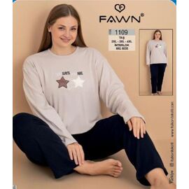 Піжама жіноча 1109 grey р.52-56 "HOME STYLE" недорого оптом від прямого постачальника