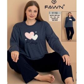 Піжама жіноча 1110 navy р.52-56 "HOME STYLE" недорого оптом від прямого постачальника