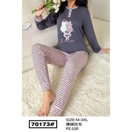 Піжама тепла жіноча 70173 d.grey р.46-54 "HOME STYLE" недорого оптом від прямого постачальника