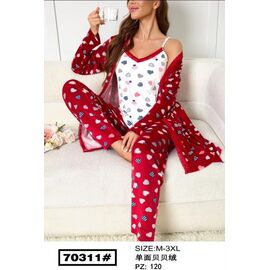 Комплект жіночий 70311 red р.46-54 "HOME STYLE" недорого оптом від прямого постачальника