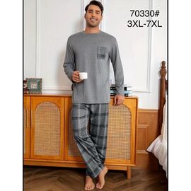 Піжама чоловіча 70330 grey р.46-54 "HOME STYLE" недорого оптом від прямого постачальника