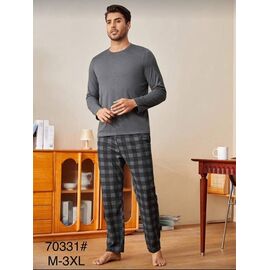 Піжама чоловіча 70331 grey р.46-54 "HOME STYLE" недорого оптом від прямого постачальника