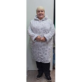 Халат жіночий теплий RL815 grey р.54-58 "HOME STYLE" недорого оптом від прямого постачальника