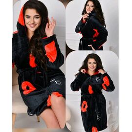 Халат жіночий теплий RL852 black р.48-52 "HOME STYLE" недорого оптом від прямого постачальника