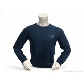 Батник чоловічий Весна/осінь 6474 індіго (4 шт. р.сіткаL-3XL) "TurkishBrend" недорого оптом від прямого постачальника