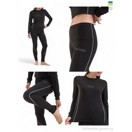Жіноча тема білизна Зима Жіноча термо білизна чорний (2XL-5XL) (4 шт. р.сітка2XL-5XL) "Sport style" недорого оптом від прямого постачальника