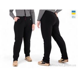 Жіночі брюки Зима 7969 чорний (3 шт. р.сітка8XL-9XL) "Sport style" недорого оптом від прямого постачальника