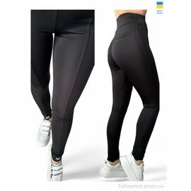 Лосінси жіночі Зима 7819 чорний (4 шт. р.сіткаS-XL) "Sport style" недорого оптом від прямого постачальника