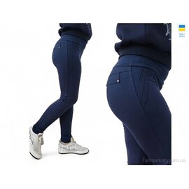 Лосінси жіночі Зима 7004 т.синій (4 шт. р.сіткаXL-4XL) "Sport style" недорого оптом від прямого постачальника