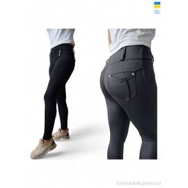 Лосінси жіночі Зима 70471 чорний (4 шт. р.сіткаXL-4XL) "Sport style" недорого оптом від прямого постачальника