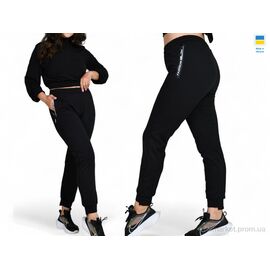 Спортивні штани жіночі Зима 80028 чорний (4 шт. р.сіткаXL-4XL) "Sport style" недорого оптом від прямого постачальника