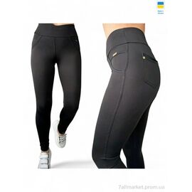 Лосінси жіночі Зима 712 чорний (4 шт. р.сіткаS-XL) "Sport style" недорого оптом від прямого постачальника