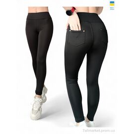 Лосінси жіночі Зима 731 чорний дубль (4 шт. р.сіткаS-XL) "Sport style" недорого оптом від прямого постачальника