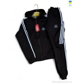 Спортивний костюм чоловічий Зима Ads чорний (5 шт. р.сітка46-54) "Sport style" недорого оптом від прямого постачальника