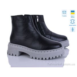 Фотография Ботинки женские стильные Весна/осень 0263 чорний к. (6 пар р.36-40) "Мрія" недорого оптом от прямого поставщика