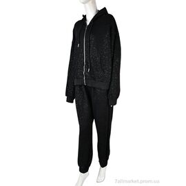 Спортивний костюм жіночий Весна/осінь 4245-J042 black (3 шт. р.сітка2XL-4XL) "Мир" недорого оптом від прямого постачальника