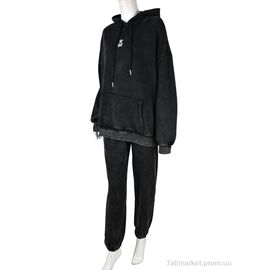 Спортивний костюм жіночий Весна/осінь 4245-J048 black (3 шт. р.сіткаS-L) "Мир" недорого оптом від прямого постачальника