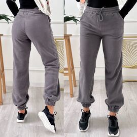 Штани спортивні жіночі теплі 9065 grey р.42-52 "LINDA" недорого оптом від прямого постачальника