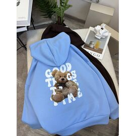 Худі жіноче 9069 l.blue р.42-48 "LINDA" недорого оптом від прямого постачальника